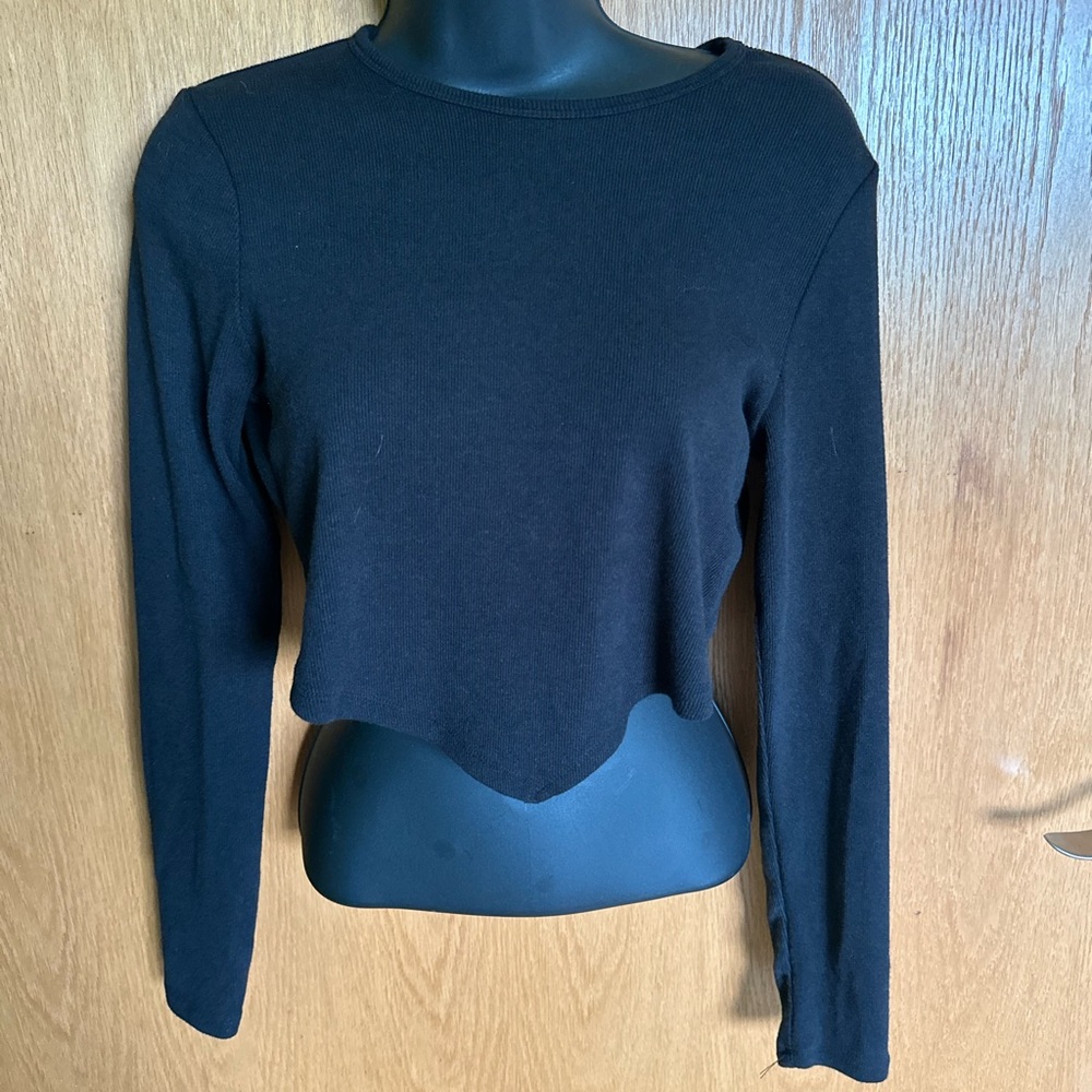 garage Black Long Sleeve Women's Top